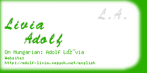 livia adolf business card